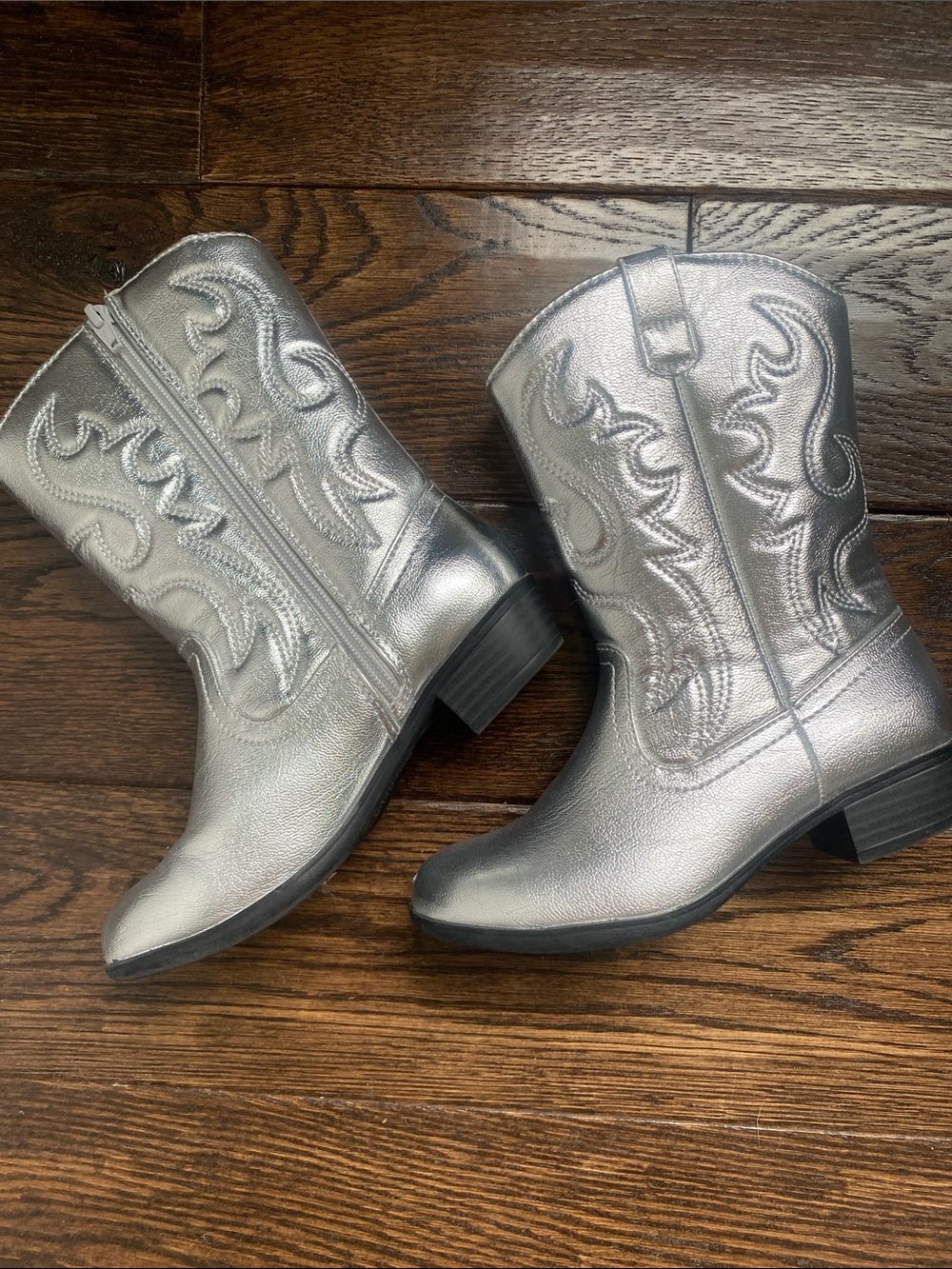 Metallic Silver Cowgirl Boots